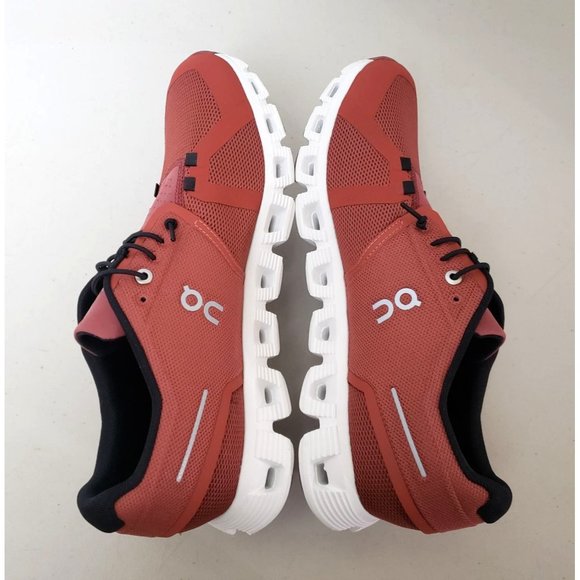 On Running Red and Black Sneakers Lightweight Performance - Picture 3 of 5